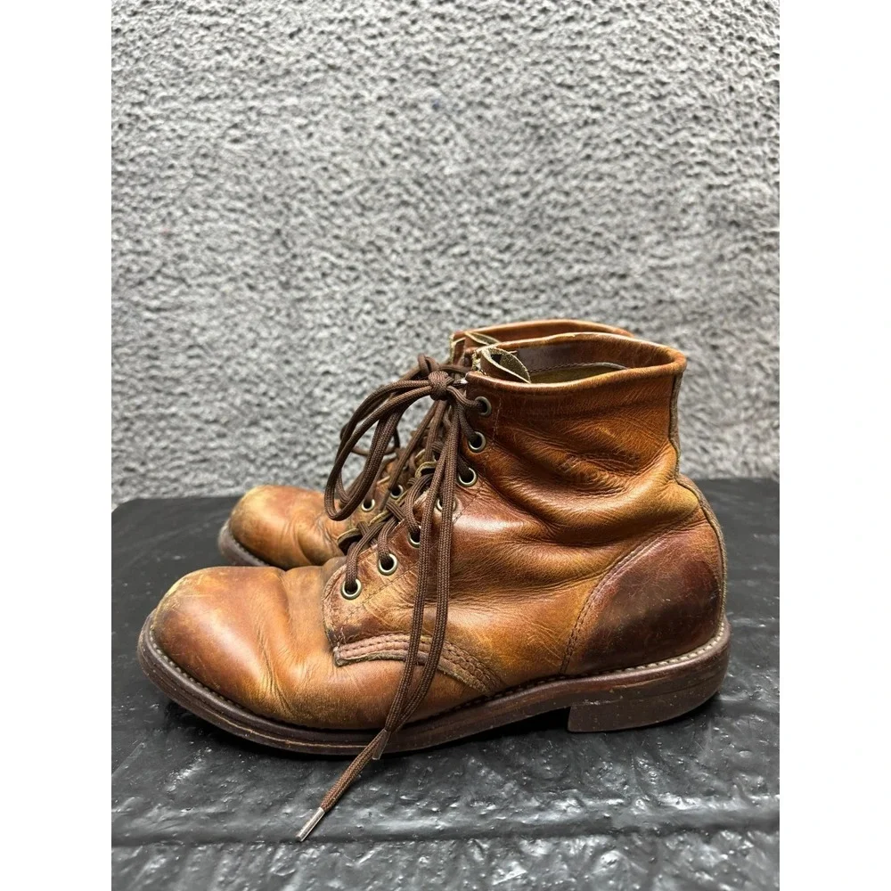 Chippewa Handcrafted Leather‎ Lace Up Workwear Ankle Boot Brown Mens Size 9D US